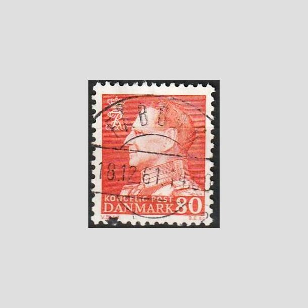 FRIMRKER DANMARK | 1961-62 - AFA 400 - Fr. IX 80 re orangegul - Pragt Stemplet