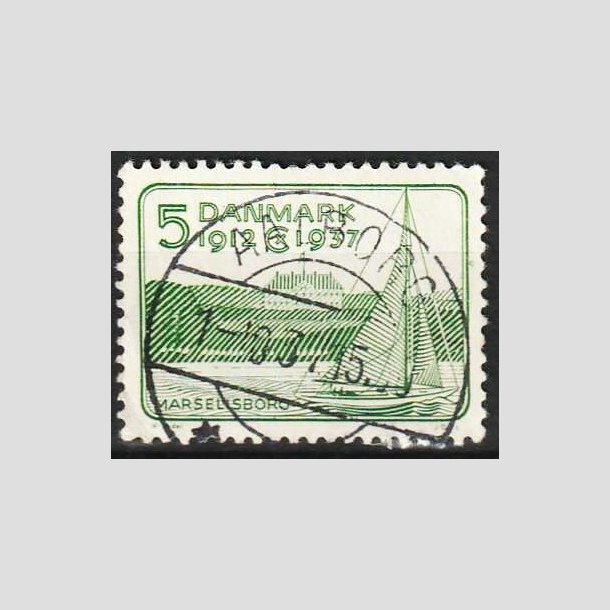 FRIMRKER DANMARK | 1937 - AFA 239 - Chr. X 25 re jubilum 5 re grn - Lux Stemplet