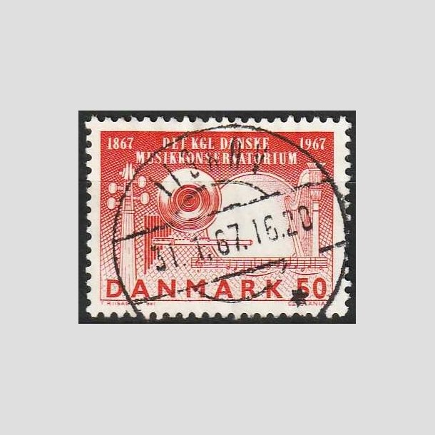 FRIMRKER DANMARK | 1967 - AFA 452 - Dansk Musikkonservatorium 100 r - 50 re - Pragt Stemplet