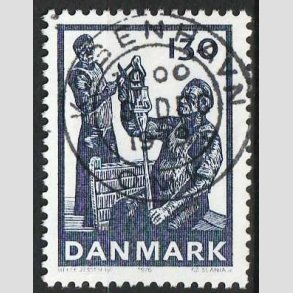 FRIM�RKER DANMARK | 1976 - AFA 629 - Dansk glasproduktion - 130 �re m�rkbl� - Pragt Stemplet