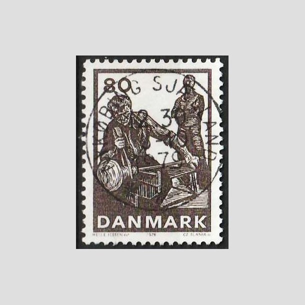 FRIMRKER DANMARK | 1976 - AFA 628 - Dansk glasproduktion - 80 re mrkbrun - Pragt Stemplet