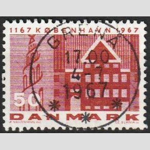 FRIM�RKER DANMARK | 1967 - AFA 456 - K�benhavn 800 �r - 50 �re brunr�d - Lux Stemplet 