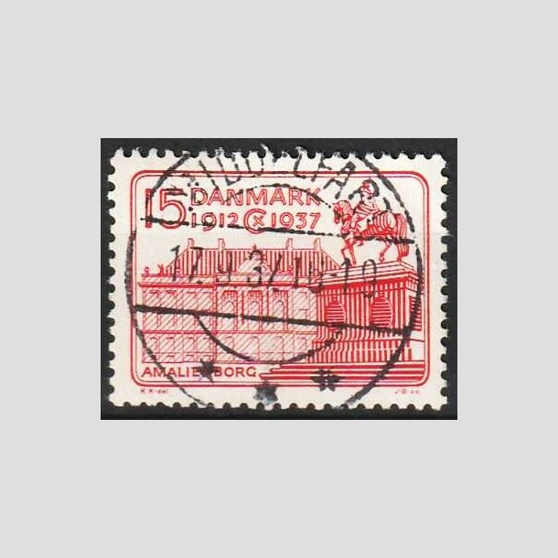 FRIMRKER DANMARK | 1937 - AFA 241 - Chr. X 25 re jubilum 15 re rd - Lux Stemplet "MIDDELFART"