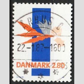 FRIM�RKER DANMARK | 1987 - AFA 877 - Kunst - 2,80 Kr. flerfarvet - Pragt Stemplet