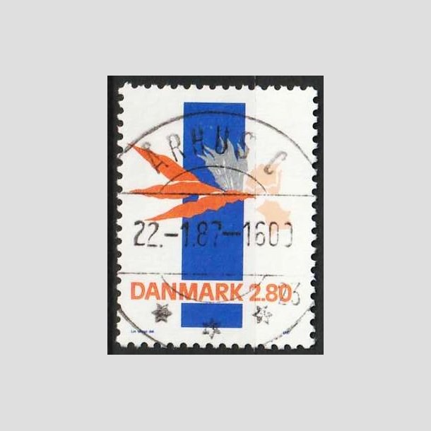 FRIMRKER DANMARK | 1987 - AFA 877 - Kunst - 2,80 Kr. flerfarvet - Pragt Stemplet