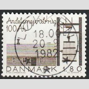 FRIM�RKER DANMARK | 1982 - AFA 754 - Andelsmejeribruget 100 �r - 1,80 Kr. brun - Pragt Stemplet 