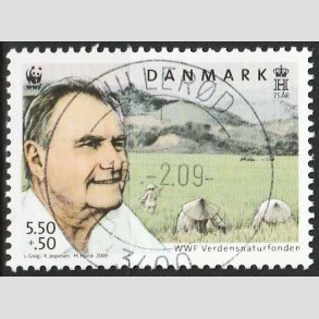 FRIMRKER DANMARK | 2009 - AFA 1570 - WWF - 5,50 + 0,50 Kr. - Pragt Stemplet Hillerd