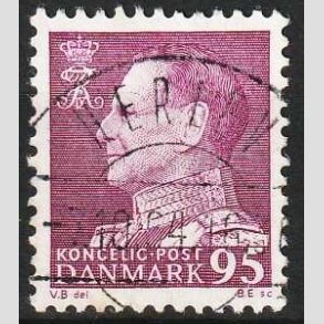 FRIMRKER DANMARK | 1963 - AFA 419 - Fr. IX 95 re mrkrdlilla - Lux Stemplet Herlev