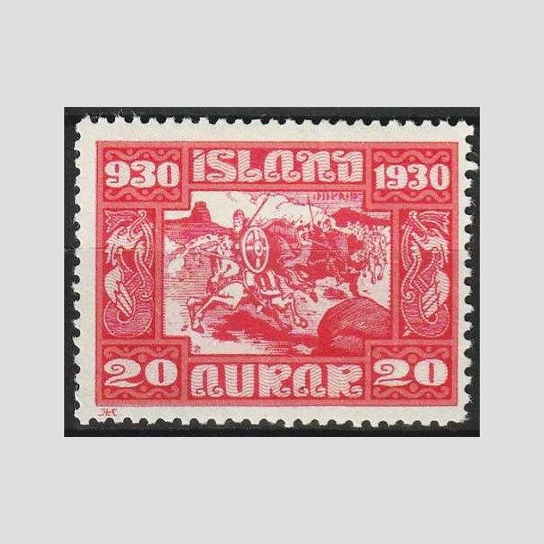 FRIMRKER ISLAND | 1930 - AFA 130 - Alting 1000 rs jubilum - 20 aur rd - Ubrugt