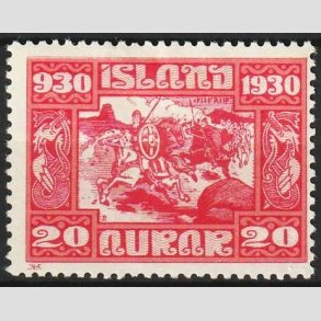 FRIMRKER ISLAND | 1930 - AFA 130 - Alting 1000 rs jubilum - 20 aur rd - Ubrugt