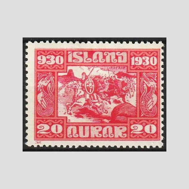 FRIMRKER ISLAND | 1930 - AFA 130 - Alting 1000 rs jubilum - 20 aur rd - Ubrugt