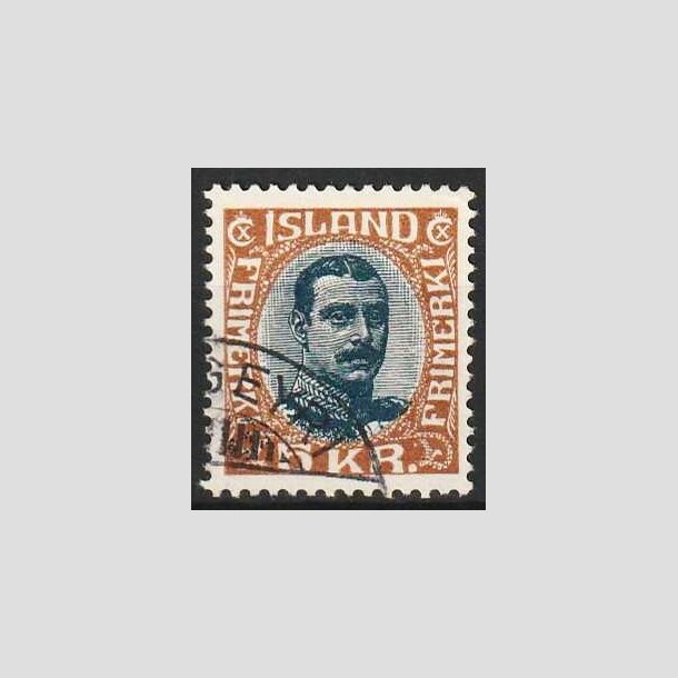 FRIMRKER ISLAND | 1920 - AFA 98 - Kong Christian X - 5 kr. lysbrun/bl - Stemplet