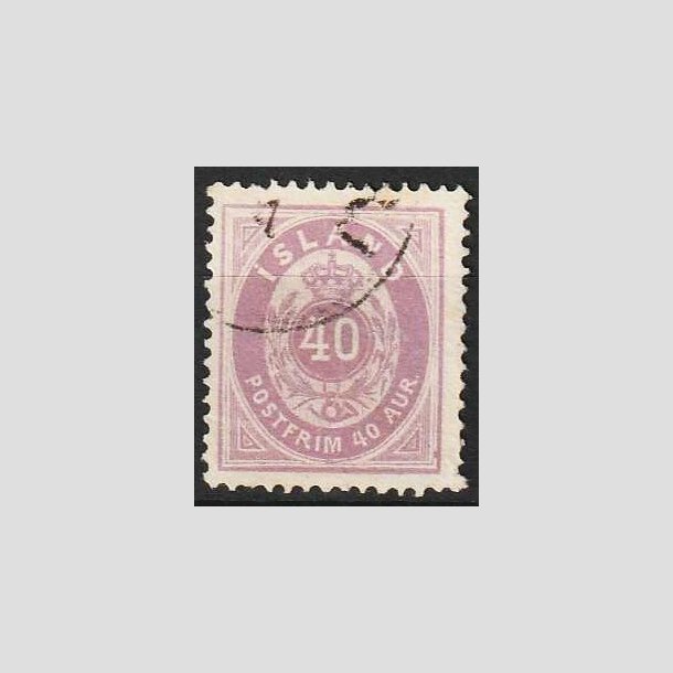 FRIMRKER ISLAND | 1882 - AFA 15 - 40 aur lilla tk. 14 - Stemplet