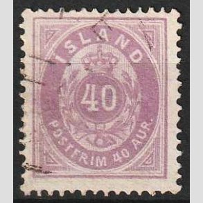 FRIMRKER ISLAND | 1882 - AFA 15 - 40 aur lilla tk. 14 - Stemplet