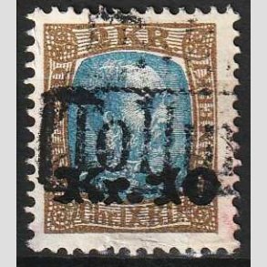 FRIMRKER ISLAND | 1926 - AFA 122 - Provisorier - 10 kr./2 kr. brun/blgrn - Stemplet 