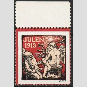 JULEM�RKER DANMARK | 1913 - Juleengel og nisse - Postfrisk