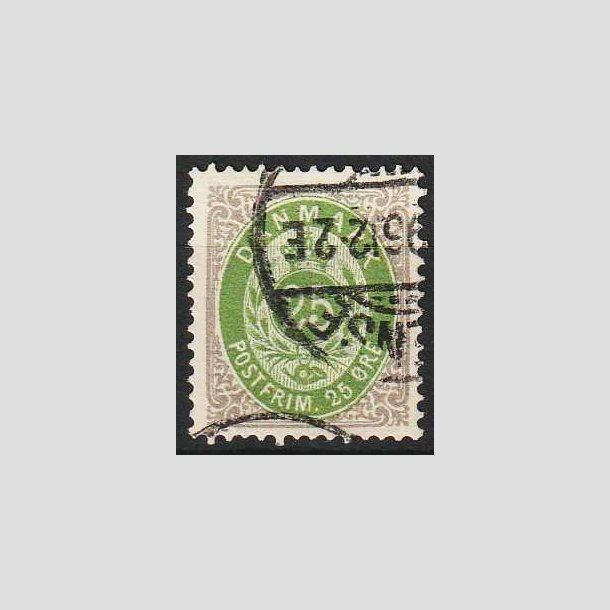 FRIMRKER DANMARK | 1875 - AFA 29 - 25 re gr/grn - Stemplet