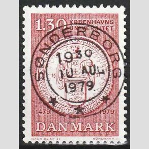 FRIMRKER DANMARK | 1979 - AFA 673 - Kbenhavns Universitet 500 r - 1,30 Kr. rd - Pragt Stemplet 