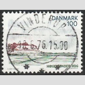 FRIM�RKER DANMARK | 1975 - AFA 599 - S�nderjylland - 100 �re flerfarvet - Lux Stemplet Vinderup