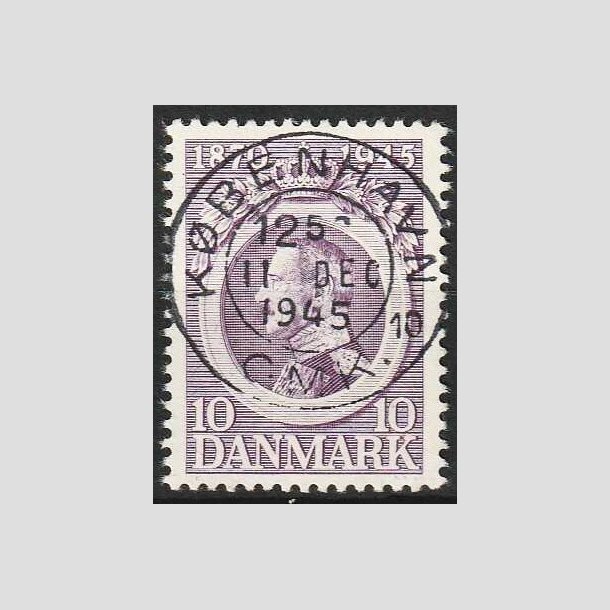 FRIMRKER DANMARK | 1945 - AFA 290 - Chr. X 75 r 10 re violet - Pragt Stemplet "KBENHAVN"