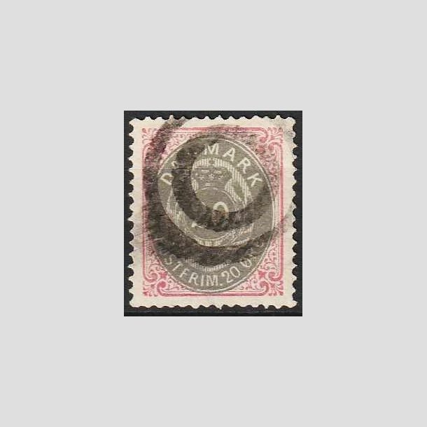 FRIMRKER DANMARK | 1875 - AFA 28 - 20 re rd/gr - Stemplet