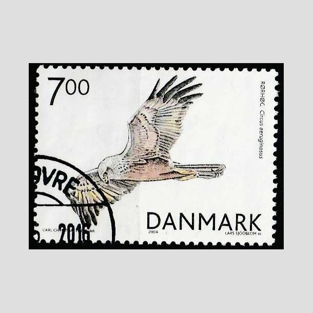 FRIMRKER DANMARK | 2004 - AFA 1412 - Rovfugle i Danmark - 7,00 Kr. Rrhg - Hjrne Stemplet