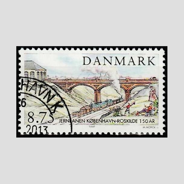 FRIMRKER DANMARK | 1997 - AFA 1149 - Kbenhavn-Roskilde - 8,75 Kr. flerfarvet - Hjrne Stemplet