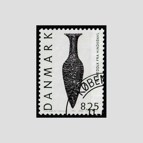 FRIMRKER DANMARK | 1992 - AFA 1010 - Nationalmuseets samlinger - 8,25 Kr. - Hjrne Stemplet