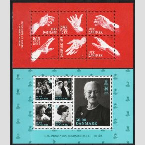 FRIMRKER DANMARK | 2019 - AFA 1984A,1990 - Frimrkekunst mv. -  2 stk. miniark - Postfrisk