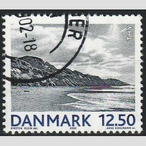 FRIM�RKER DANMARK | 2002 - AFA 1318 - Landskabsbilleder - 12,50 Kr. Thy - Hj�rne Stemplet