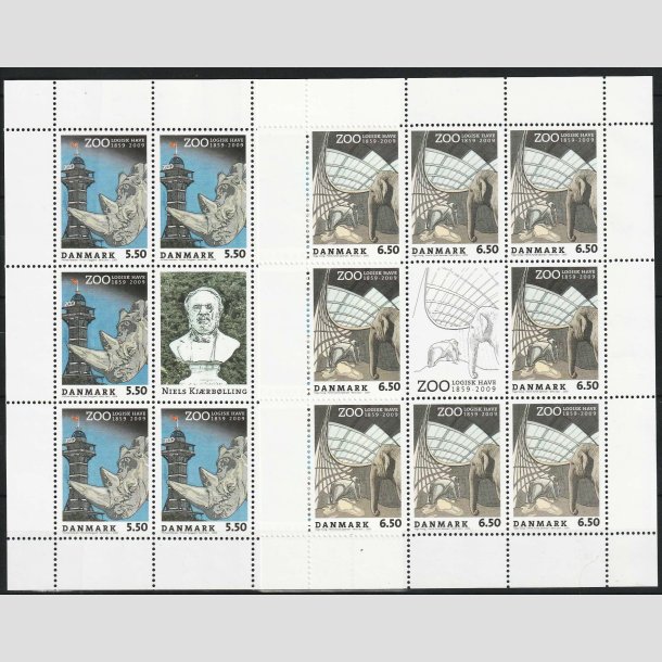 FRIMRKER DANMARK | 2009 - AFA 1578,1579 (SMARK NR. 37 &amp; 38) - Zoologisk have 150 r. - Postfrisk