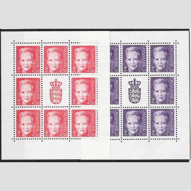 FRIMRKER DANMARK | 2001 - AFA 1242,1247 (SMARK NR. 1 &amp; 2) - Dronning Margrethe - Postfrisk