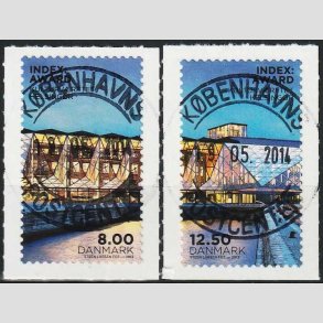 FRIM�RKER DANMARK | 2013 - AFA 1748,1749 - INDEX:AWARD - 8,00 + 12,50 Kr. - Pragt Stemplet