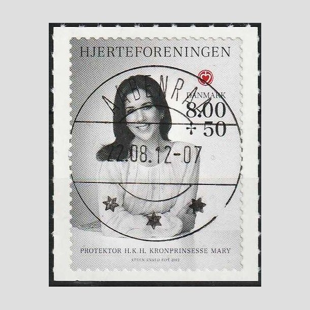 FRIMRKER DANMARK | 2012 - AFA 1714 - Hjerteforeningen - 8,00 Kr. + 50 re - Lux Stemplet