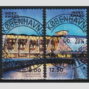 FRIM�RKER DANMARK | 2013 - AFA 1748,1749 - INDEX:AWARD - 8,00 + 12,50 Kr. - Pragt Stemplet