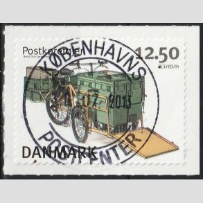 FRIM�RKER DANMARK | 2013 - AFA 1741 - Postk�ret�jer - 12,50 Kr. flerfarvet - Pragt Stemplet