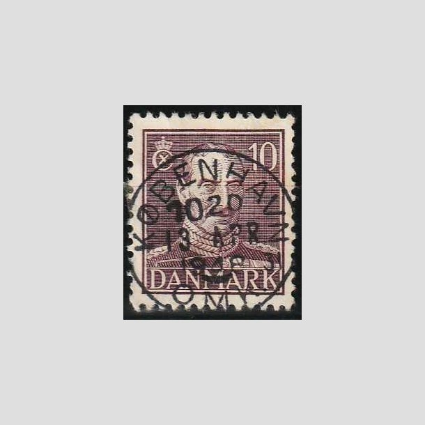 FRIMRKER DANMARK | 1942-44 - AFA 274 - Chr. X 10 re violet - Lux Stemplet