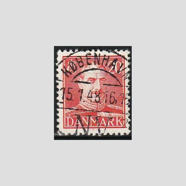 FRIMRKER DANMARK | 1942-44 - AFA 276 - Chr. X 20 re rd - Lux Stemplet