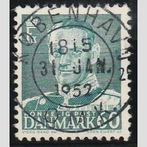FRIMRKER DANMARK | 1948-50 - AFA 313 - Fr. IX 60 re blgrn - Pragt Stemplet 