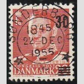 FRIMRKER DANMARK | 1955 - AFA 363 - Provisorier - 30/20 re rd - Pragt Stemplet