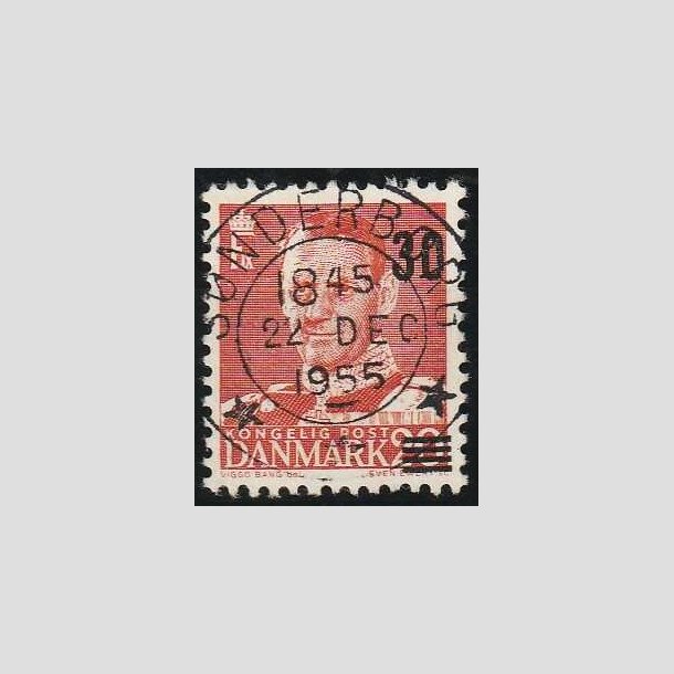 FRIMRKER DANMARK | 1955 - AFA 363 - Provisorier - 30/20 re rd - Pragt Stemplet