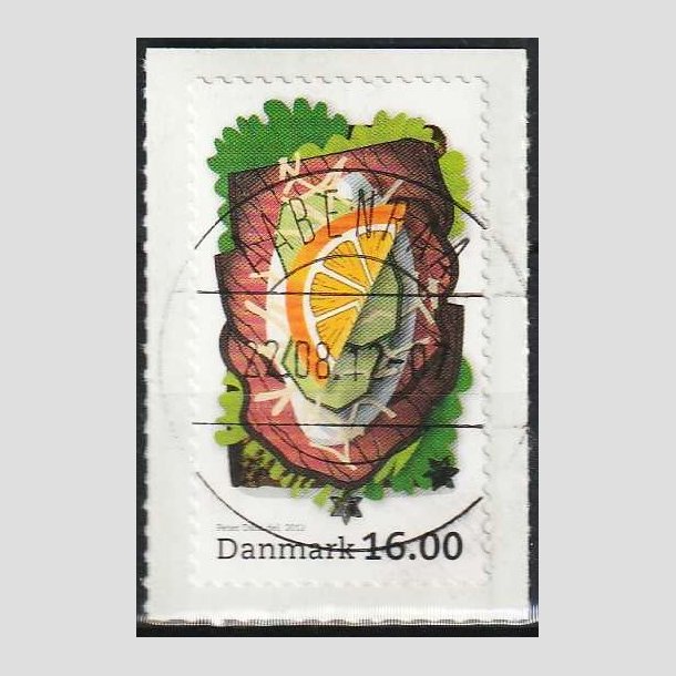 FRIMRKER DANMARK | 2012 - AFA 1704 - Smrrebrd - 16,00 Kr. flerfarvet - Lux Stemplet