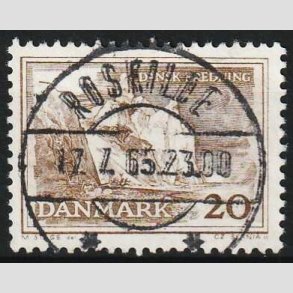 FRIMRKER DANMARK | 1962 - AFA 411 - Mns klint - 20 re grbrun - Pragt Stemplet 