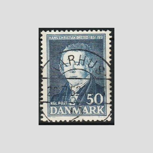 FRIMRKER DANMARK | 1951 - AFA 330 - Hans Christian rsted - 50 re bl - Lux Stemplet