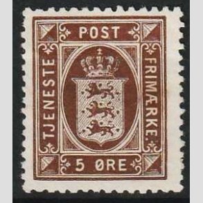 FRIMRKER DANMARK | 1921-23 - AFA 18 - 5 re brun - Ubrugt