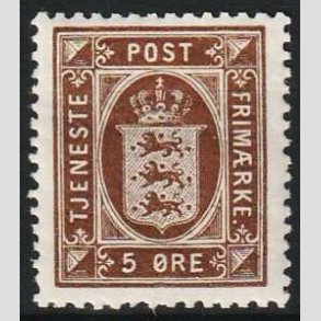 FRIMRKER DANMARK | 1921-23 - AFA 18 - 5 re brun - Ubrugt