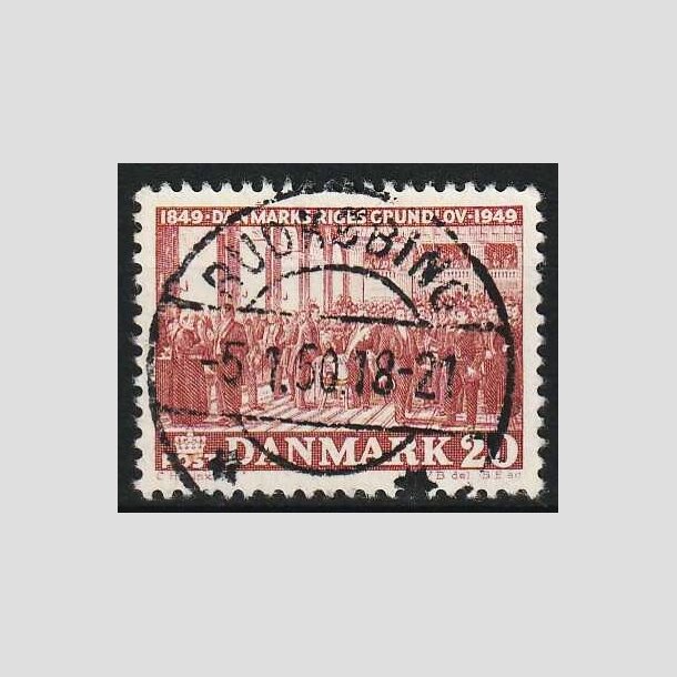 FRIMRKER DANMARK | 1949 - AFA 315 - Grundloven 100 r - 20 re rdbrun - Lux Stemplet