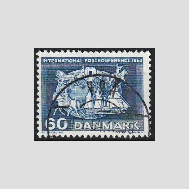 FRIMRKER DANMARK | 1963 - AFA 417 - Postkonference - 60 re bl - Pragt Stemplet Vr