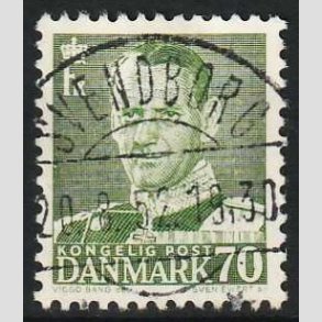 FRIMRKER DANMARK | 1950 - AFA 324 - Fr. IX 70 re mrkgrn - Lux Stemplet