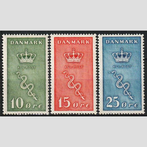 FRIMRKER DANMARK | 1929 - AFA 178,179,180 - Krftfrimrker i komplet st - Ubrugt